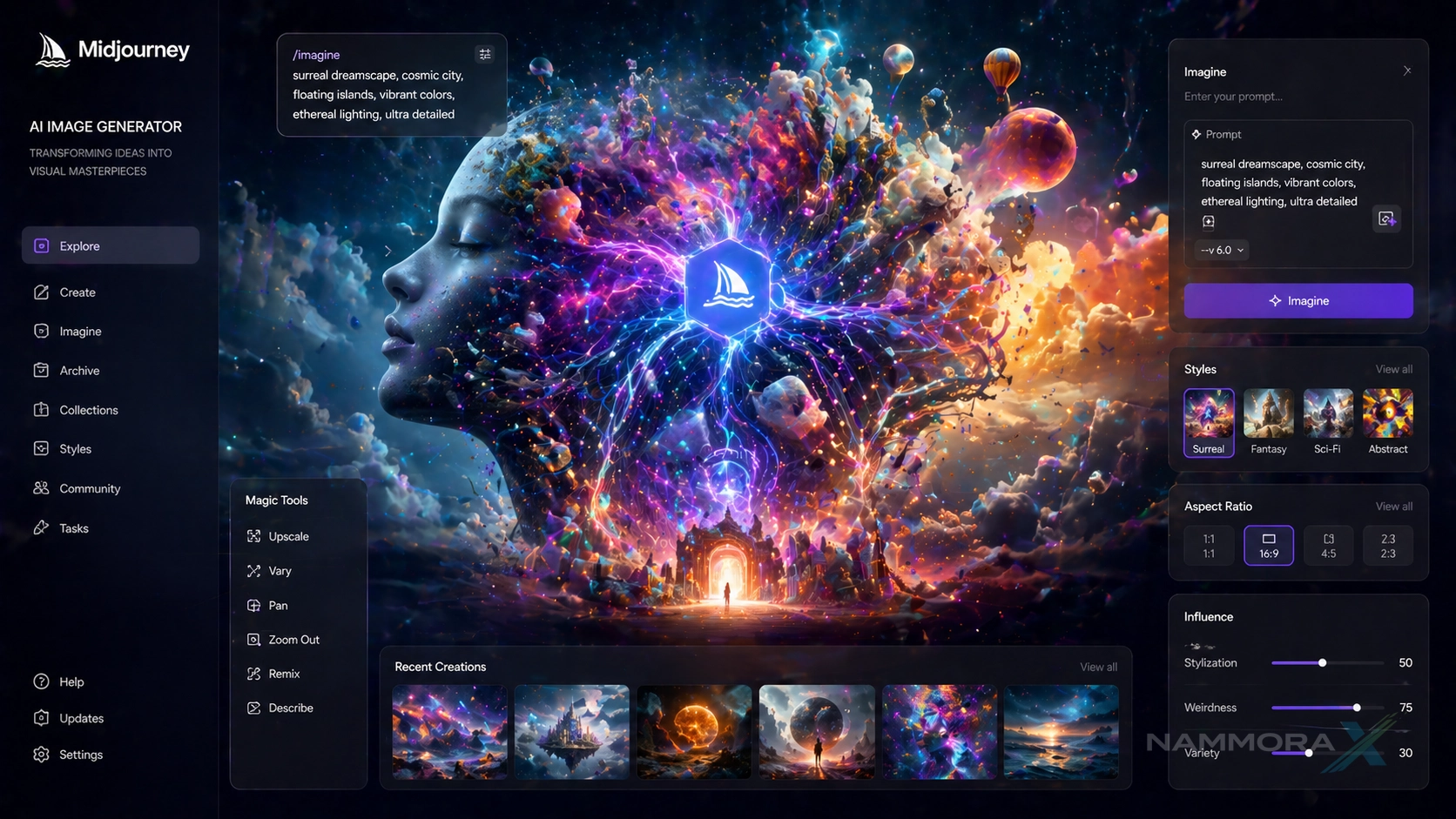 Midjourney AI generating stunning high-quality campaign visuals and brand imagery